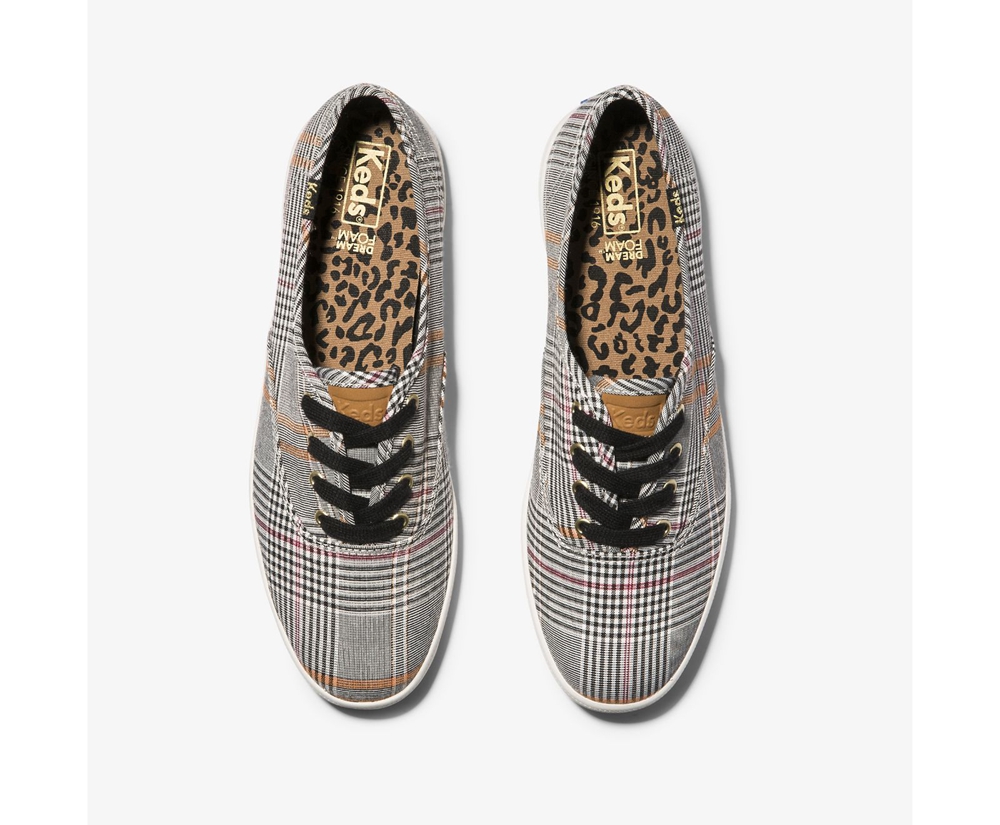 Zapatillas Keds Mujer Negras/Multicolor - Champion Plaid - 267-RHYTOM